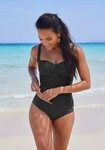 LASCANA Bikini-Hose Comfy in h&ouml;herer Schnittform schwarz 44