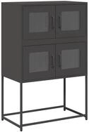 vidaXL Highboard, Highboard Schwarz 68x39x107 cm Stahl