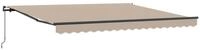 vidaXL Markise Ausziehbare Markise Beige 400 x 300 cm Polyester und Aluminium (1-St)