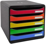 EXACOMPTA Schubladenbox Schubladenbox BigBox Plus 5 offene Schubladen Harlekin glossy
