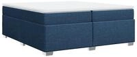 vidaXL Bett Boxspringbett mit Matratze Blau 200x200 cm Stoff