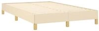vidaXL Bett Bettgestell ohne Matratze Creme 120x190 cm Stoff