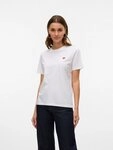 Vero Moda Kurzarmshirt VMPAULINA SS T-SHIRT GA JRS NOOS Baumwolle, regular fit
