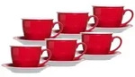 Ritzenhoff & Breker Tasse Doppio Milchkaffee Tassen mit Untertassen 350 ml, 12-tlg.,