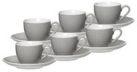 Ritzenhoff & Breker Tasse Doppio Espressotassen und -untertassen 80 ml, 12-tlg.,