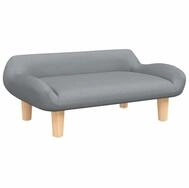 vidaXL Tierbett, Hundebett Hellgrau 70x40x24 cm Stoff