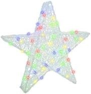 vidaXL Christbaumschmuck 3D Stern mit 50 LEDs Mehrfarbig 55 x 53.5 x 10 cm Acryl