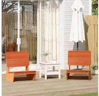 vidaXL Gartenstuhl, Gartenst&uuml;hle 2 Stk. Wachsbraun 60x64x70,5 cm Massivholz...