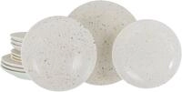 CreaTable Teller-Set Confetti, Teller Set 12-tlg. (12-tlg), 4 Personen, Steinzeug,