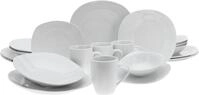 CreaTable Kombiservice Square Weiss (20-tlg), 4 Personen, Porzellan,...