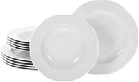CreaTable Tafelservice Arianne Weiss, Service 12-tlg. (12-tlg), 6 Personen,