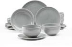 Geschirr-Set SELTMANN WEIDEN "Starter-Set Amina 16er Set", grau (silbergrau), 16,