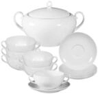 Seltmann Weiden Kombiservice Rondo/Liane Suppen-Set 3-tlg. (13-tlg), 6 Personen,