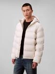 Steppjacke CALVIN KLEIN JEANS "LS NYLON MONOGRAM PUFFER JKT", Herren, Gr. S, beige