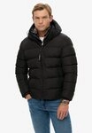 Superdry Steppjacke HOODED SPORTS PUFFER JACKET Kunstfaser, relaxed fit