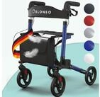 ELONEO Rollator leicht und faltbar mit Sitz, Gehhilfe 8-fach h&ouml;henverstellbar,