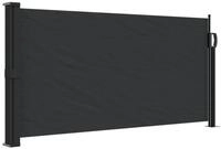 vidaXL Seitenmarkise Sichtschutz Windschutz Ausziehbar Schwarz 100x500 cm