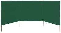 vidaXL Sonnensegel, 3-teiliges Windschutzgewebe 400 x 120 cm Gr&uuml;n