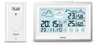 Hama Wetterstation "Bahamas" mit Au&szlig;ensensor, Funk, Wecker Wetterstation (Raumklima,