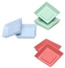 Lurch Backform Tortelett Quader Silikon 6er Set Pastelfarben Mix, (6-tlg)