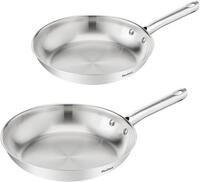 Tefal Pfannen-Set Duetto On, Edelstahl (Set, 2-tlg), 24/28 cm, unversiegelt,