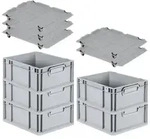 PROREGAL&reg; Stapelbox SparSet Eurobox NextGen Economy Auflagedeckel/geschlossen...