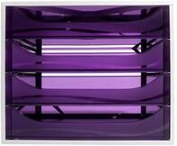 EXACOMPTA Schubladenbox ECOBOX Schubladenbox mit 4 Schubladen - Violett -...