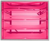 EXACOMPTA Schubladenbox ECOBOX Schubladenbox mit 4 Schubladen - Himbeerfarben -