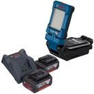 Bosch Professional Baustrahler GLI 18V-800 Professional 18 V 800 lm + 2x Akku 4,0 Ah