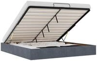 vidaXL Bett Ottoman-Bett ohne Matratze Dunkelgrau 200x200 cm Samt