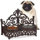relaxdays Napf-Set Futterbar Hunde Antik-Stil