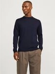 Jack & Jones Rundhalspullover JPRBLAMILANO STITCH KNIT CREW NECK SN Baumwolle,