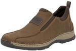 Slip-On Sneaker RIEKER, Herren, Gr. 40, braun (braun, dunkelbraun), Nubukleder,