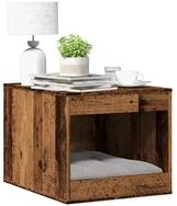 vidaXL Katzentoilette, Katzenklo Altholz-Optik 47x59x42 cm Holzwerkstoff