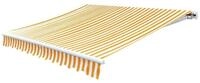 vidaXL Markise 4 x 3 m Markisenbespannung Canvas Sonnenblumengelb Wei&szlig; 4x3 m...