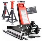 Arebos Rangierwagenheber 3T Hydraulischer Wagenheber flach 2x Unterstellbock 3T...
