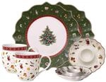 Geschirr-Set VILLEROY & BOCH "Fr&uuml;hst&uuml;cks-Set Toy's Delight 6er Set gr&uuml;n-wei&szlig;",