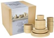 creaTable Kombiservice Futuro Sand (16-tlg), 4 Personen, Steinzeug
