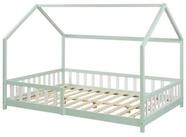en.casa Hausbett, &raquo;Hesel&laquo; Montessori Bett Kiefernholz Mintgr&uuml;n 120 x 200 cm