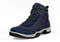 Schn&uuml;rboots ECCO "Xpedition III", Damen, Gr. 36, blau (marine), Nubukleder, Textil,