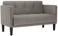 vidaXL Sofa Zweisitzer-Sofa Taupe 111 cm Stoff, 1 Teile