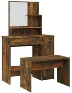 vidaXL Schminktisch Schminktisch-Set R&auml;uchereiche 86,5x35x136 cm (1-St)