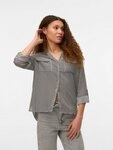 Vero Moda Hemdbluse VMBUMPY L/S SHIRT NEW WVN GA NOOS Viskose, regular fit
