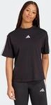 T-Shirt ADIDAS SPORTSWEAR "ESSENTIALS 3-STREIFEN BOYFRIEND", Damen, Gr. S,