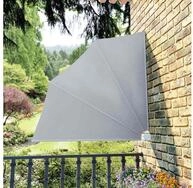 furnicato Markise Faltbarer Balkonf&auml;cher 140x140 cm in Grau mit Stahlrahmen (1-St)