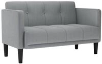 vidaXL Sofa Zweisitzer-Sofa Hellgrau 111 cm Stoff, 1 Teile