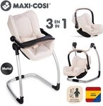 Smoby Puppenhochstuhl Rollenspiel Puppen Maxi Cosi Puppenhochstuhl 3-in-1...