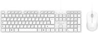 Mediarange Set Maus und Tastatur mit Kabel 3 QWERTZ wei&szlig; MROS276 Tastatur- und