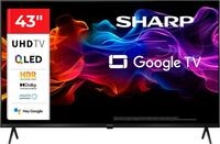 Sharp 4T-C43HPx QLED-Fernseher (108 cm/43 Zoll, 4K Ultra HD, Smart-TV, Google...