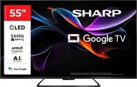 Sharp 4T-C55HRx QLED-Fernseher (139 cm/55 Zoll, 4K Ultra HD, Smart-TV, Google...